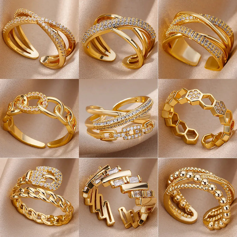 Gold Color Stainless Steel Rings