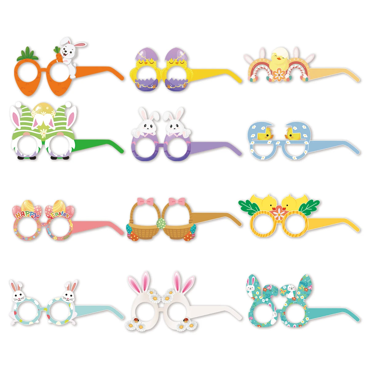 12pcs Easter Party Fun Glasses Frame