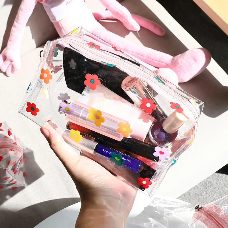 Kawaii Transparent Pencil Case Large Capacity Pen Box