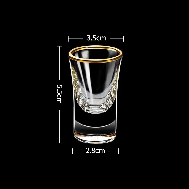 6pcs Gold Foil Color Spirits Cups