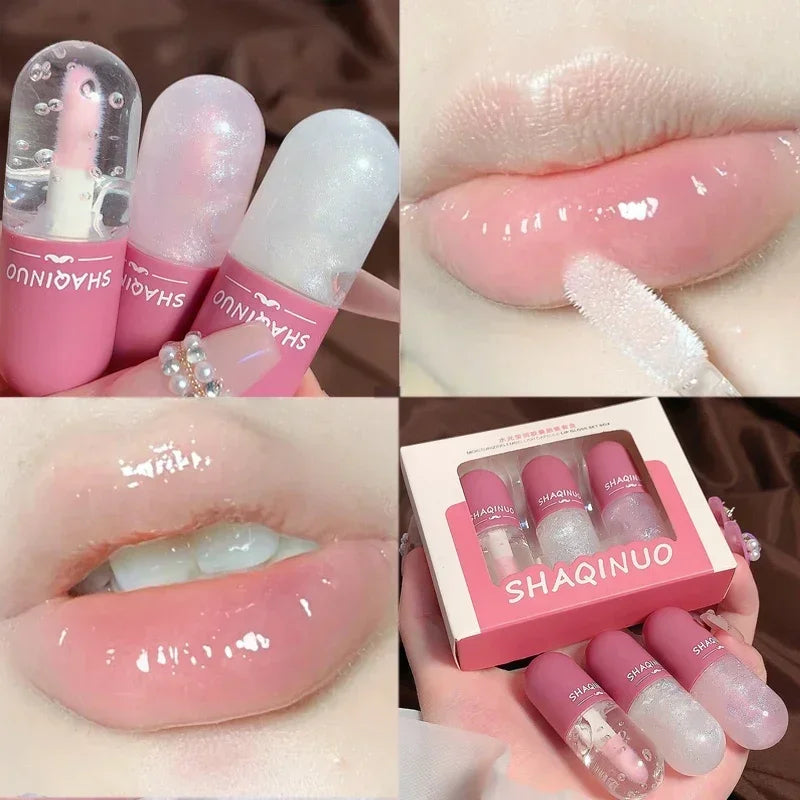 Transparent Glitter Lip Gloss Color Change