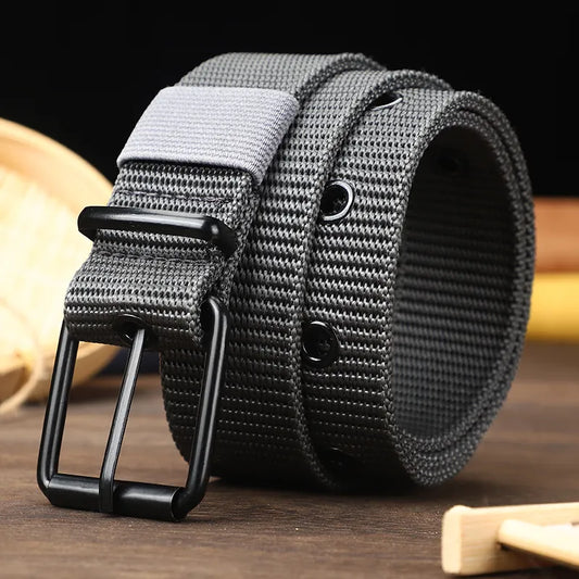 Perforated canvas belt,