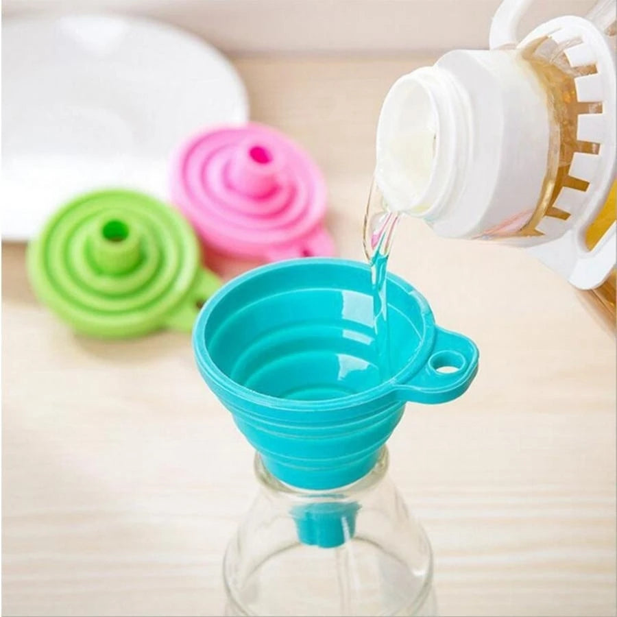 4 Piece Food Grade Silicone Funnel Set,