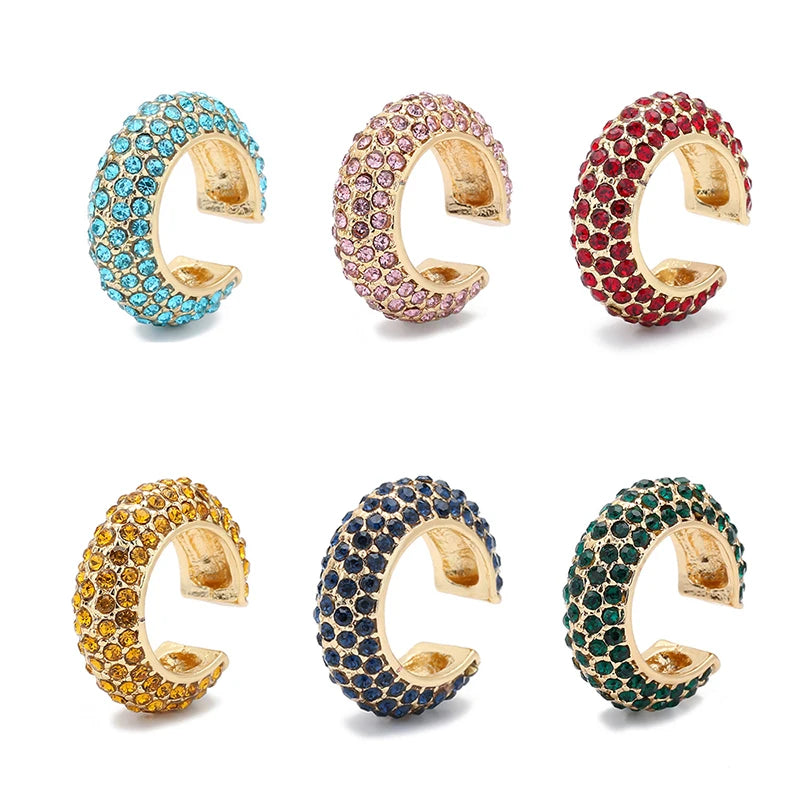 2024 New Arrival Multicolor CZ Crystal Ear Cuff