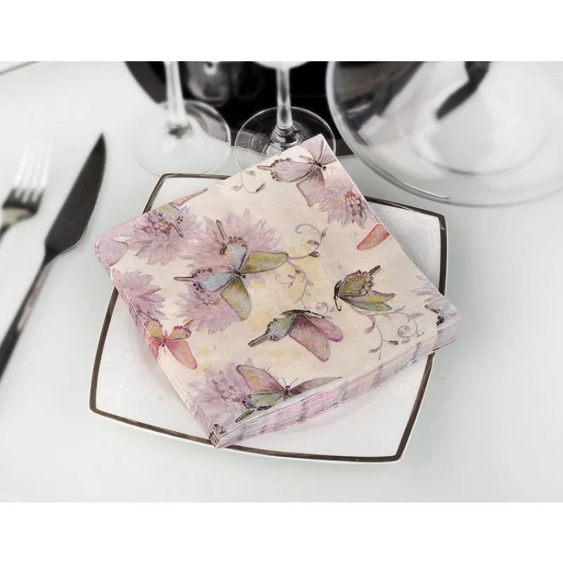 20Pcs/Bag Napkins Paper Butterfly Decoupage