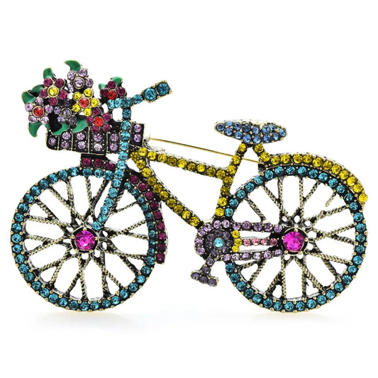 Shining Bicycle Brooches