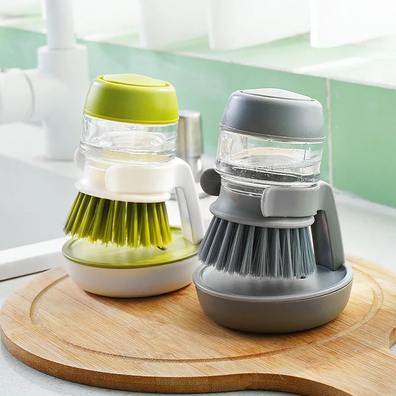 Dishwashing Brush with Soap Dispenser Household