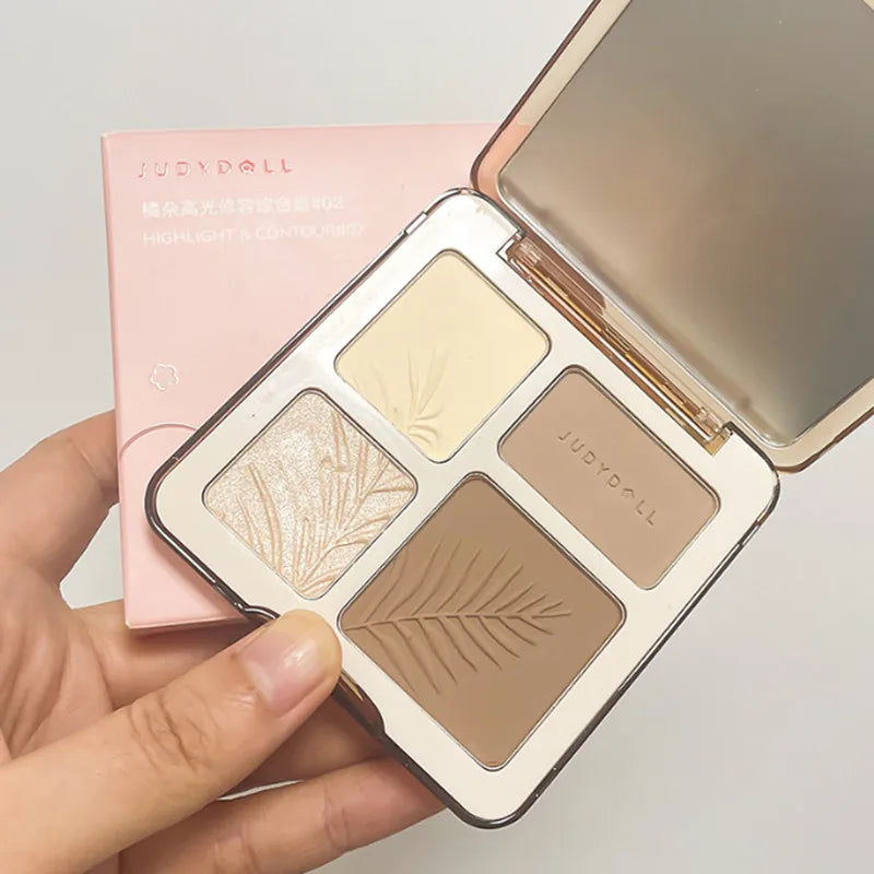 Facial Highlighter Makeup Palette Face Lasting Glow Brighten Contour