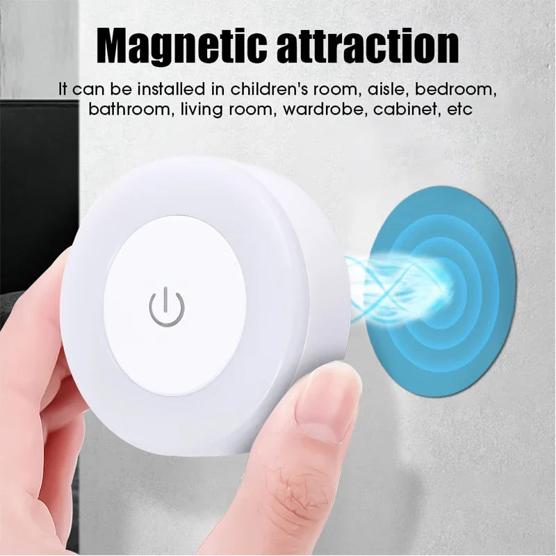 Mini LED Touch Sensor Night Lights USB Rechargeable