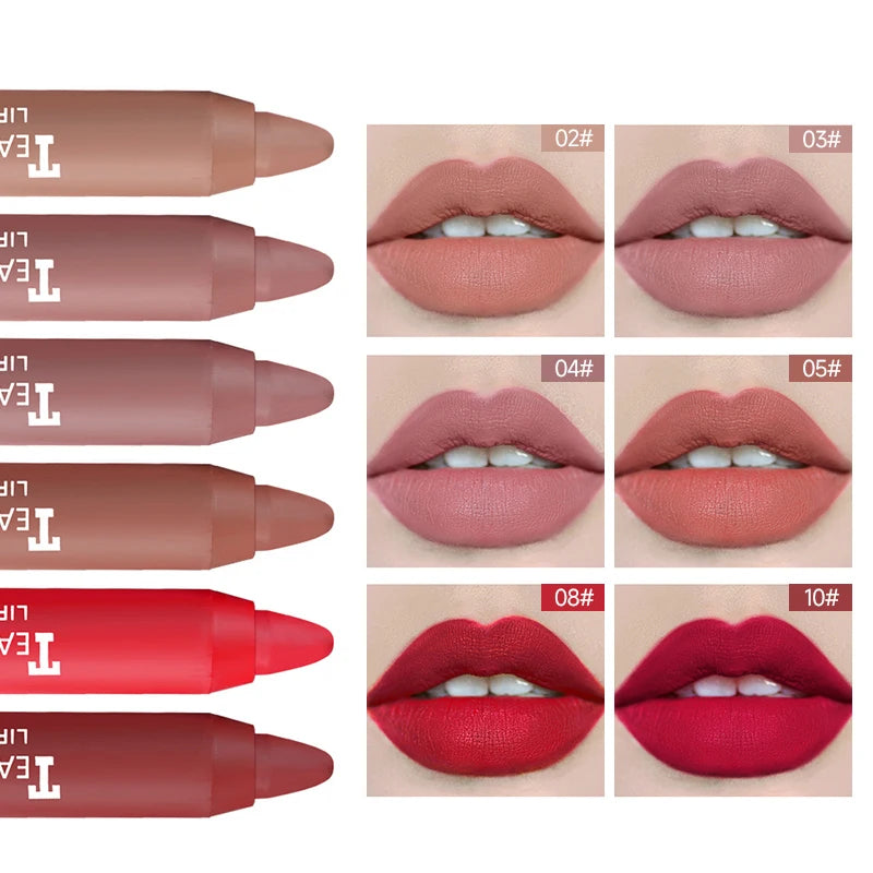 12 Colors Matte Lipstick Waterproof Velvet Nude Lipstick