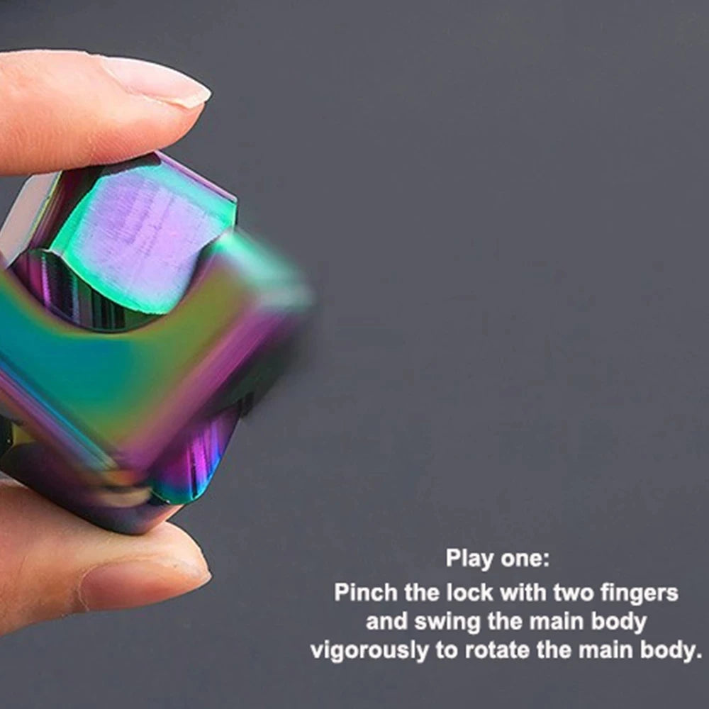 Metal Cube Fingertip Spinner Decompression Spinning