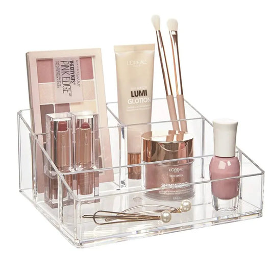 Clear Plastic Makeup Organizer Cosmetic Storage Box