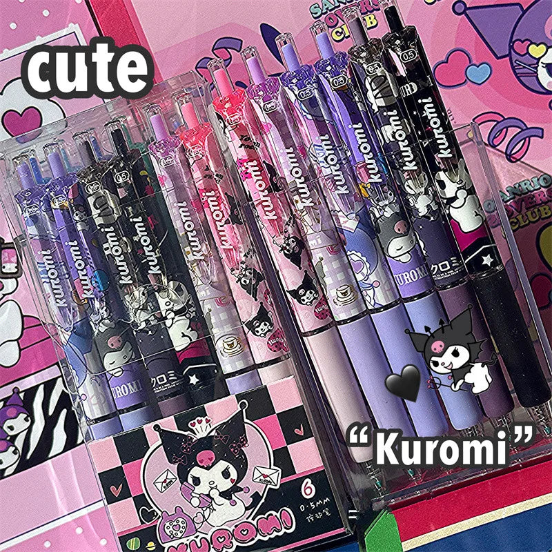 6Pcs Hello Kitty 0.5mm Gel Pens Set