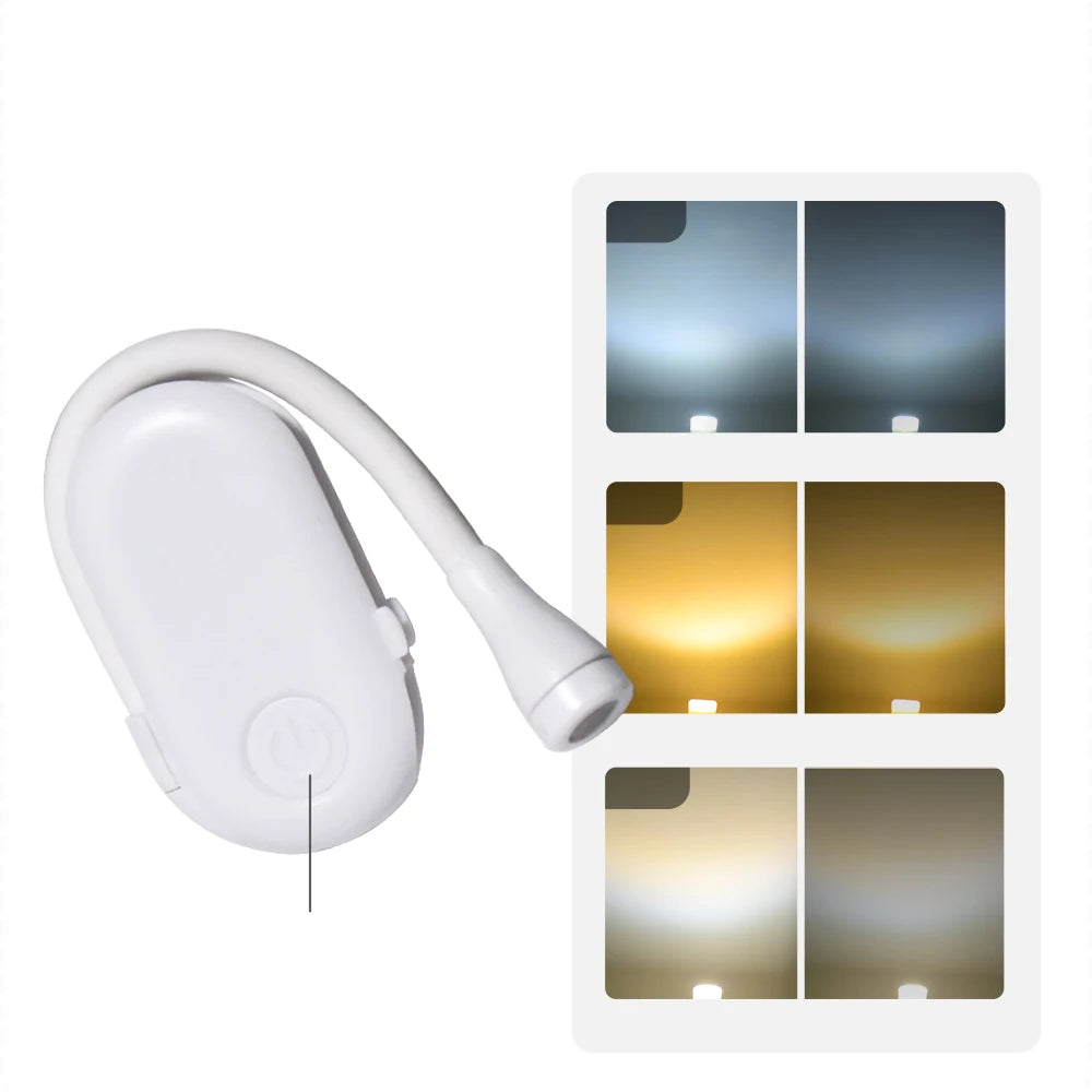 Mini Book Light Portable Clip Night Lights Usb Charging