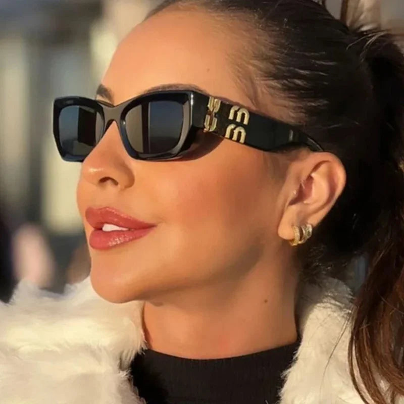 Fashion Rectangle Cat Eye Sunglasses