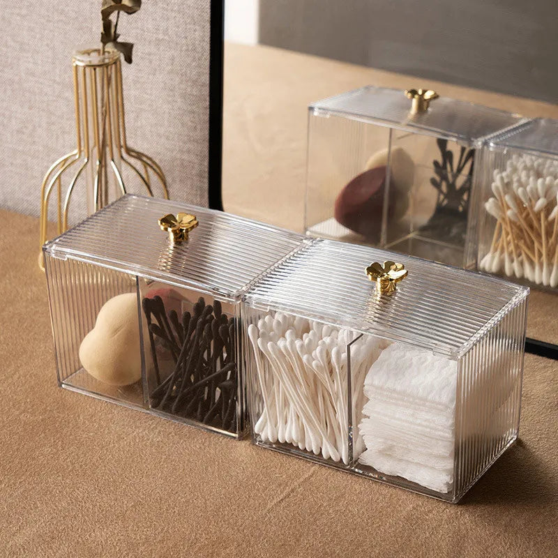 Transparent Acrylic Cotton Swab Storage Box