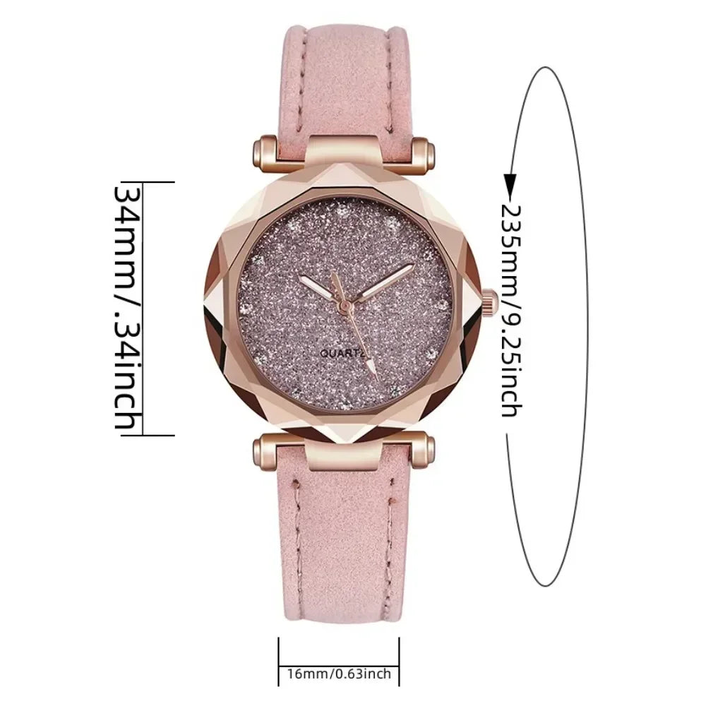 Women Pink Quartz Watch