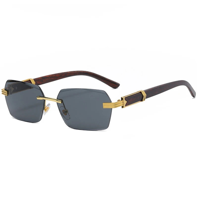 Luxury Rimless Square Sunglasses