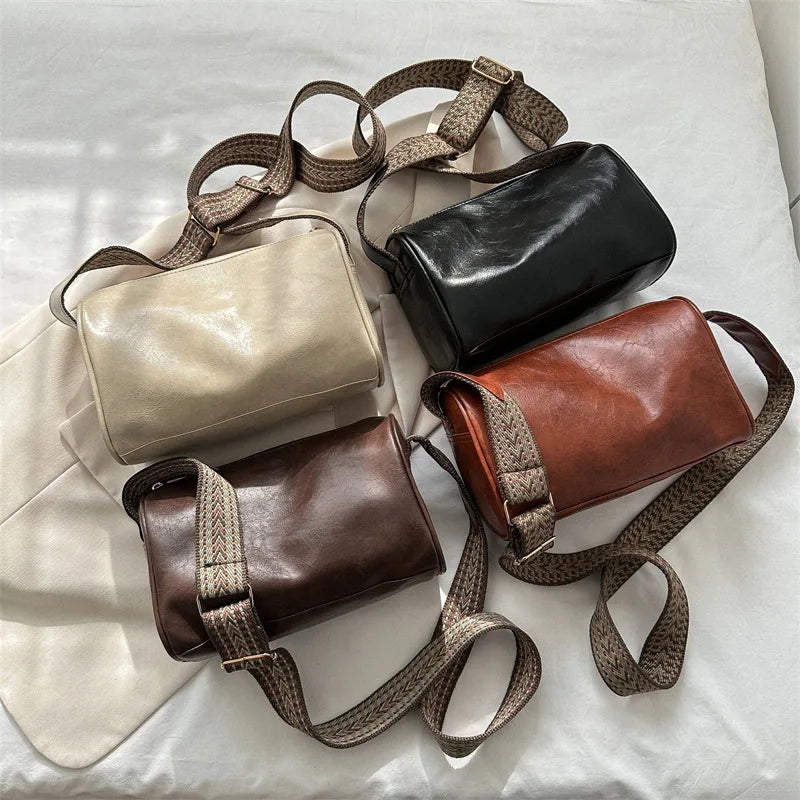 Vintage PU Leather Small Handbag