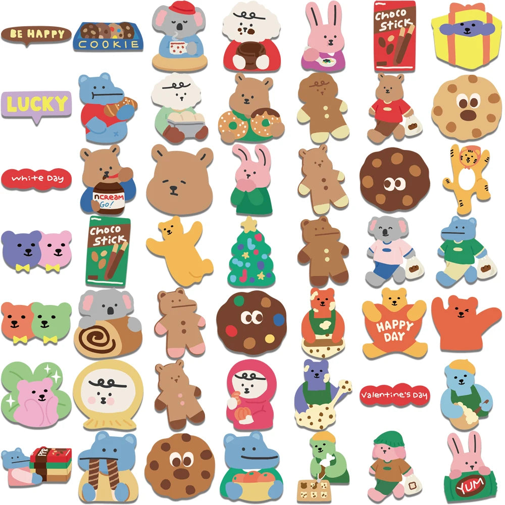 100pcs Cute Bear Waterproof Stickers