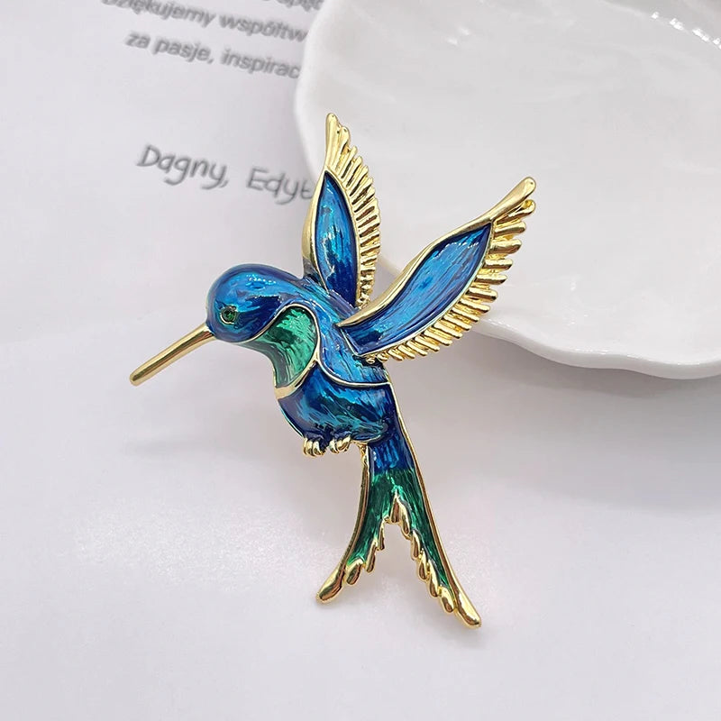 Cute Vivid Flying Bird Brooch