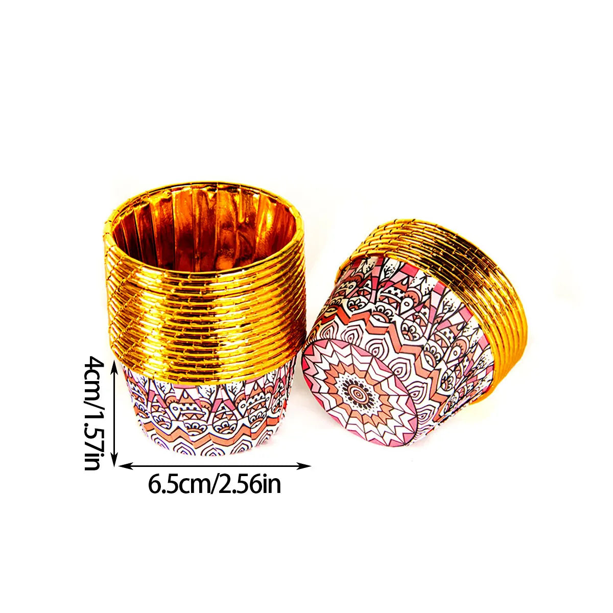 50pcs Gold Cupcake Liners