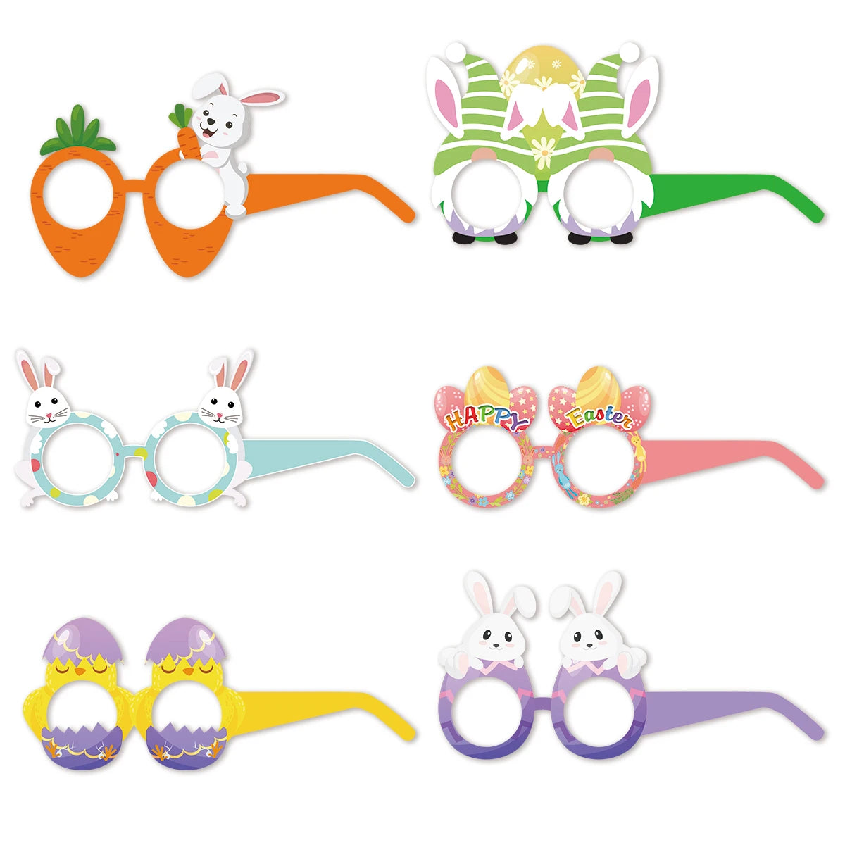 12pcs Easter Party Fun Glasses Frame