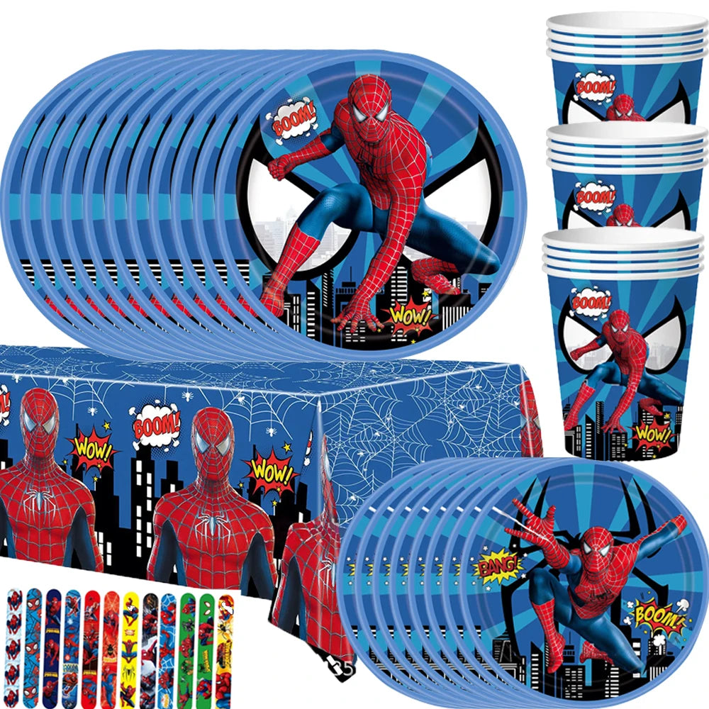 Spiderman Decoration Disposable Tableware