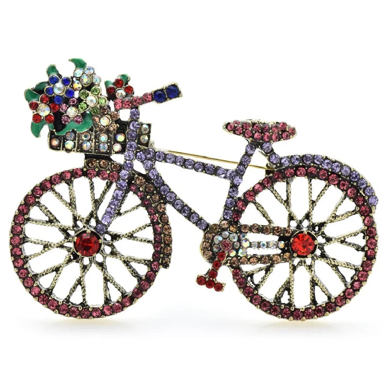 Shining Bicycle Brooches