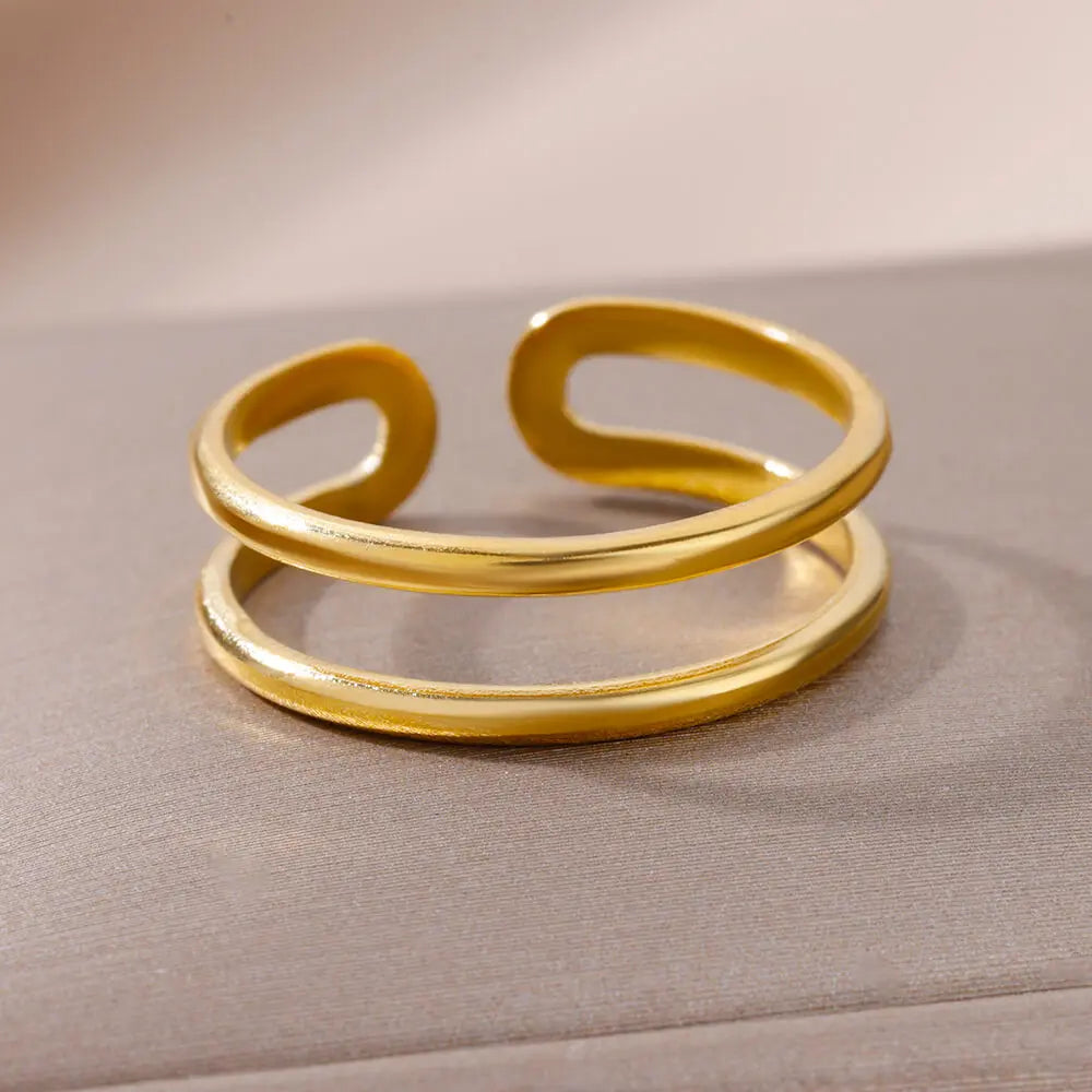 Gold Stainless Steel Rings for Women