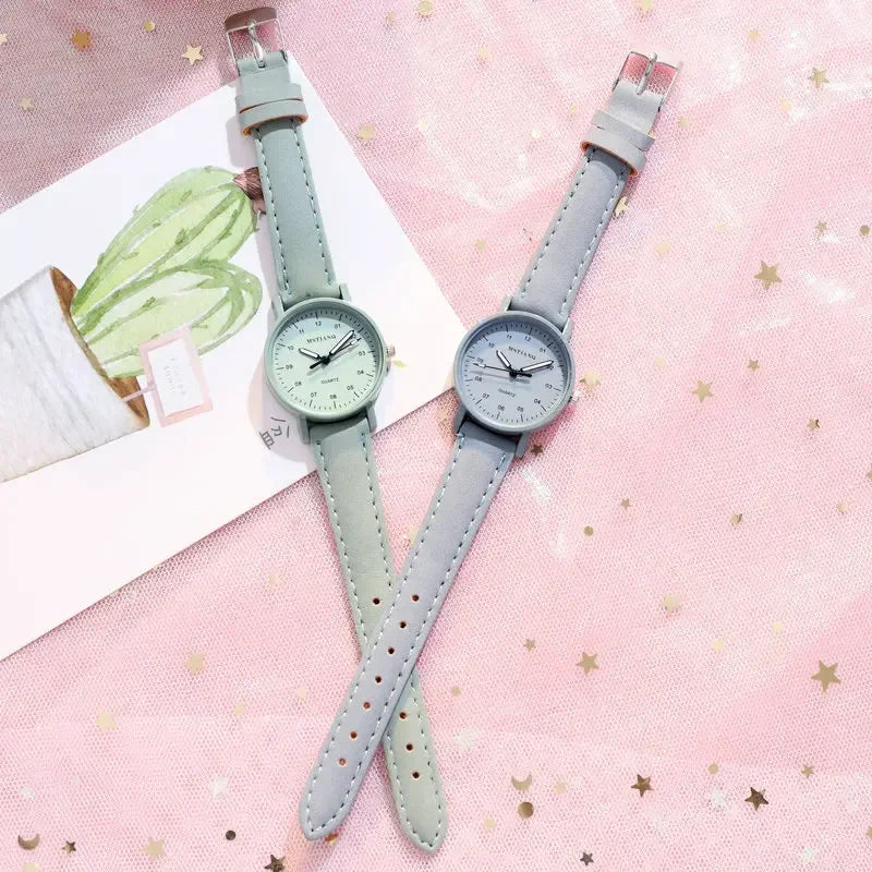 Women Watch PU Leather Strap Women Quartz Watches Waterproof