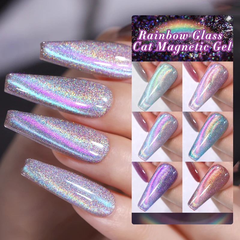 Magnetic Gel Nail Gel Pink, Purple Gel Soak Off UV LED Nail