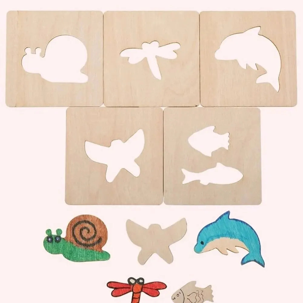 Wooden  toy DIY Painting Template