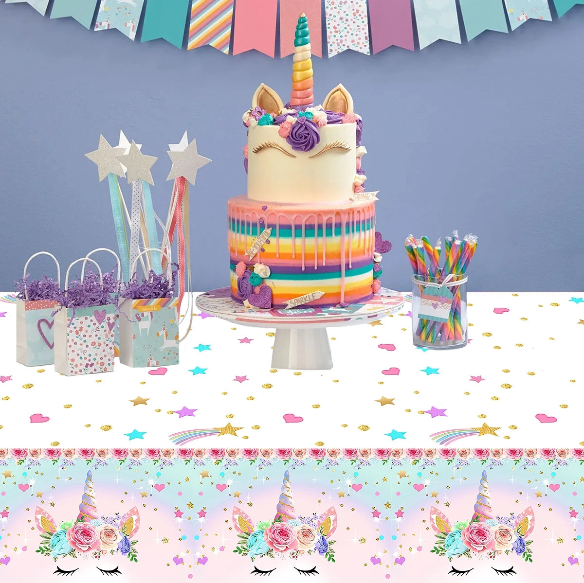 Unicorn Party Disposable Tablecloth