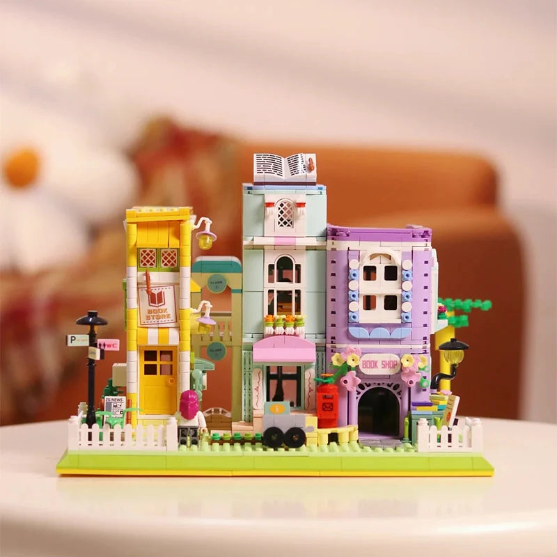 1699PCs Creative Coffee Bookstore Building Blocks