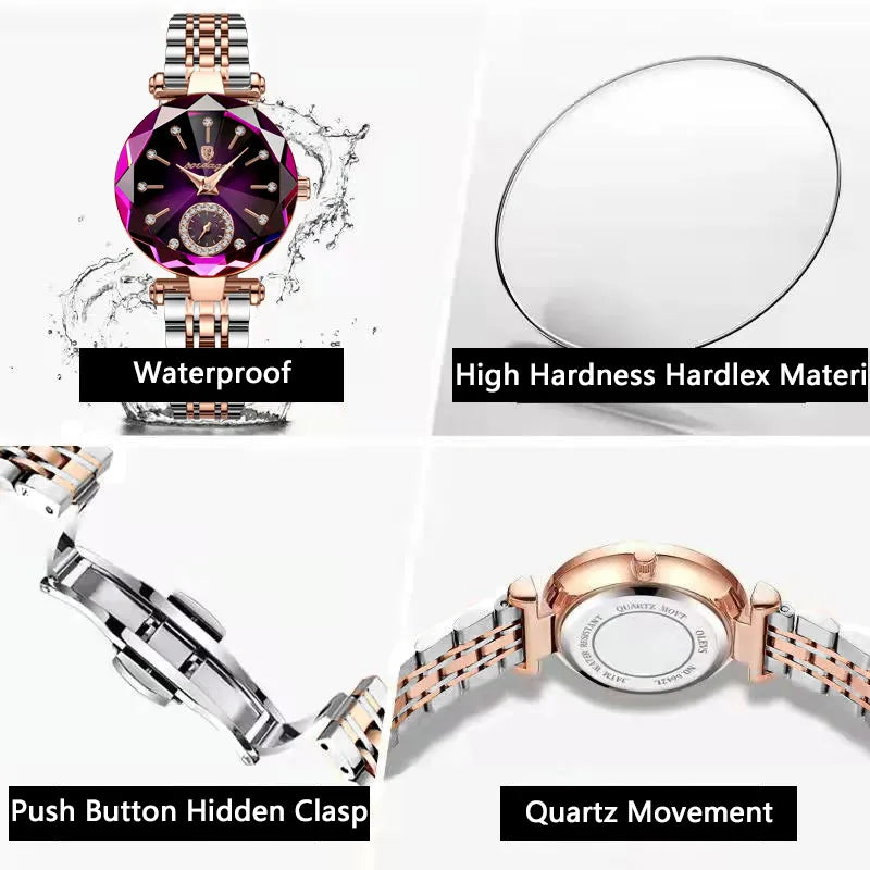 Woman Wristwatch Elegant Waterproof Stainless Steel Watch