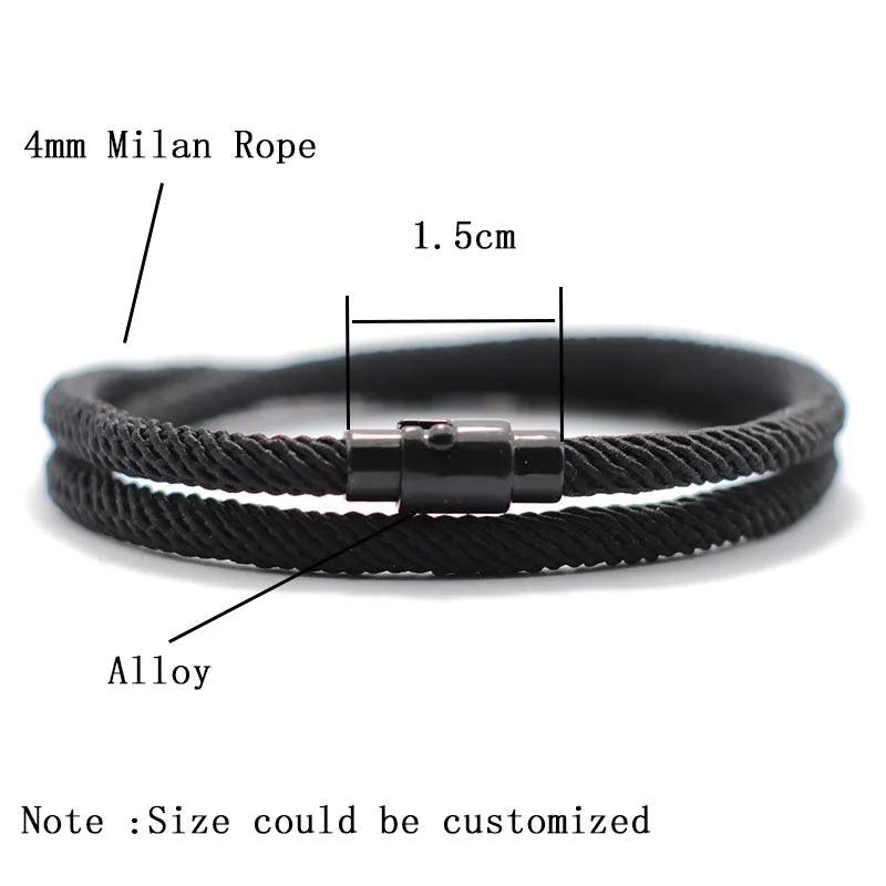 New Minimalist Men Rope Bracelet Double Layer