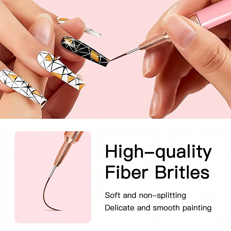 5 Pcs Nail Art Liner Brushes Set