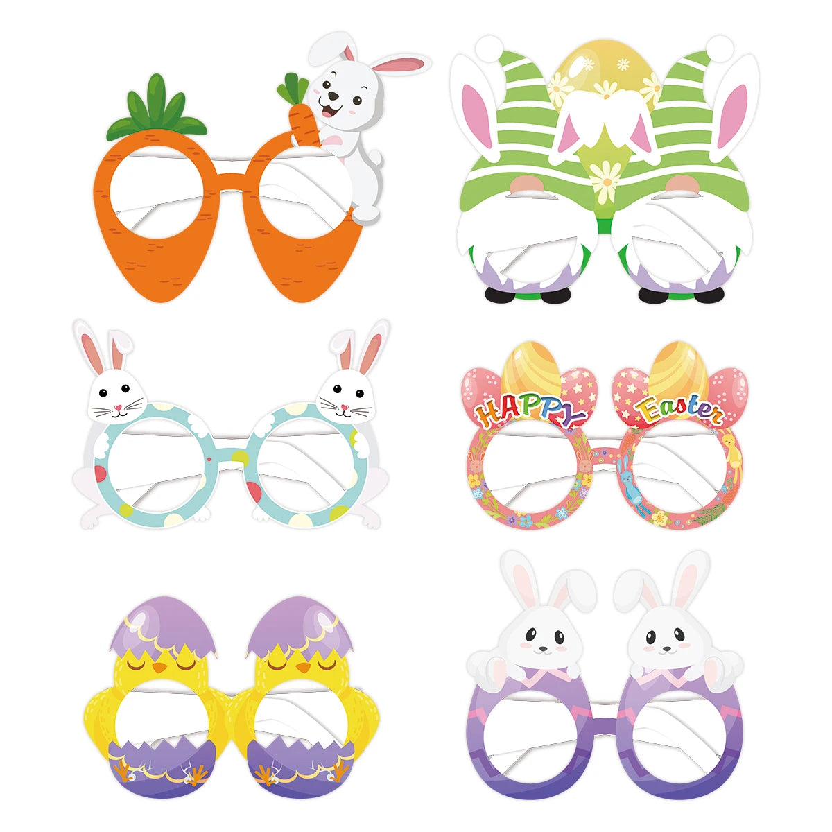 12pcs Easter Party Fun Glasses Frame