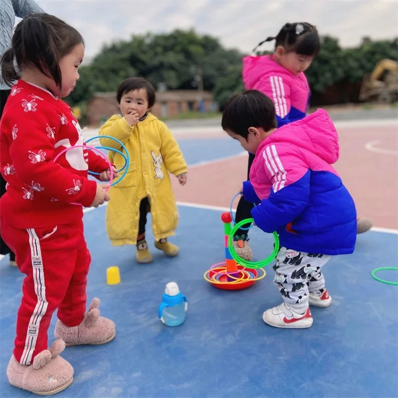 Children Throwing  Circle Game