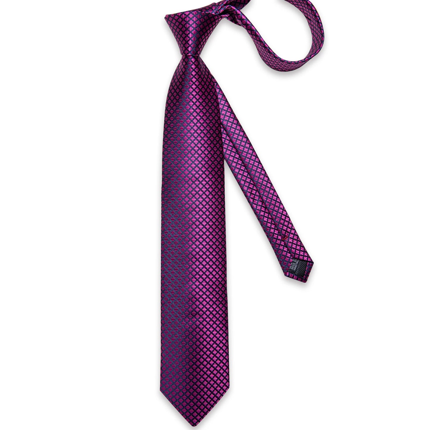 New Purple Plaid Solid Men's Silk Ties