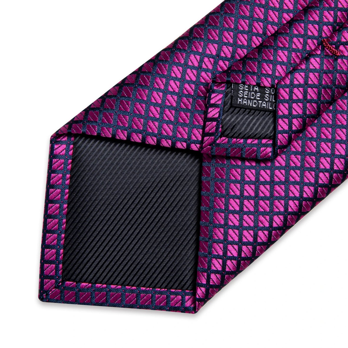 New Purple Plaid Solid Men's Silk Ties