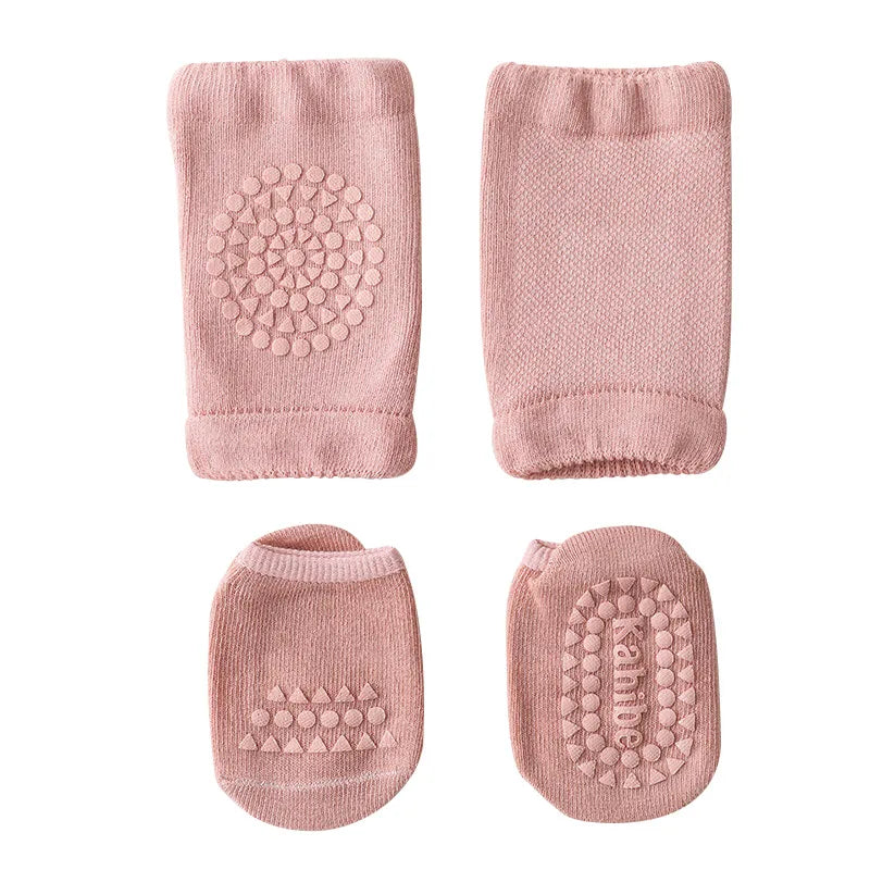 Baby Knee Pads Socks Set for Crawling Safety