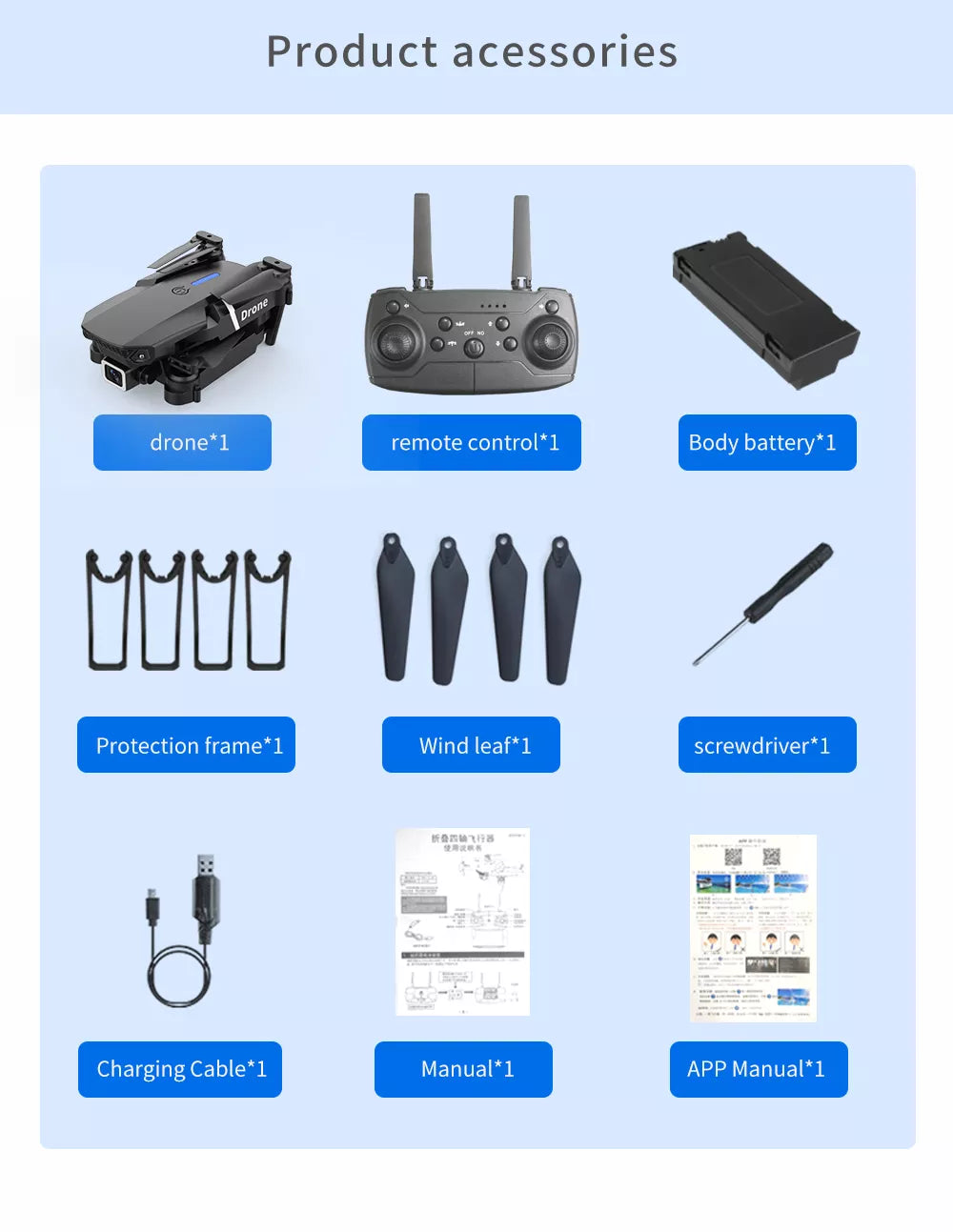 Professional Drone wide-angle HD camera WiFi