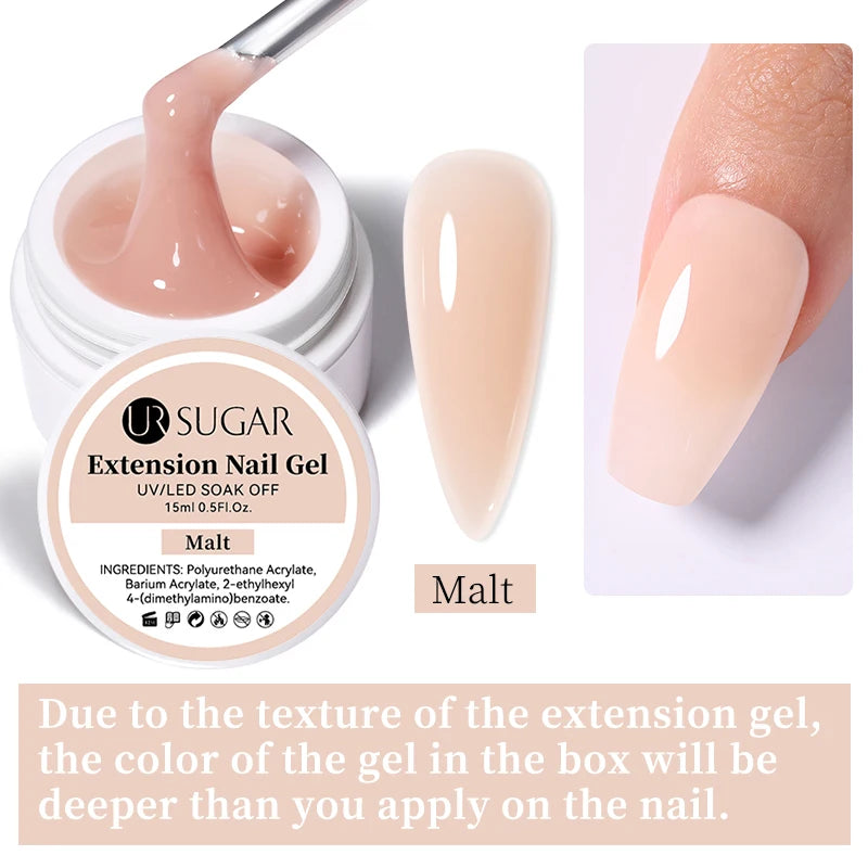 15ml Extension  Gel Polish Nails Clear Nude Pink