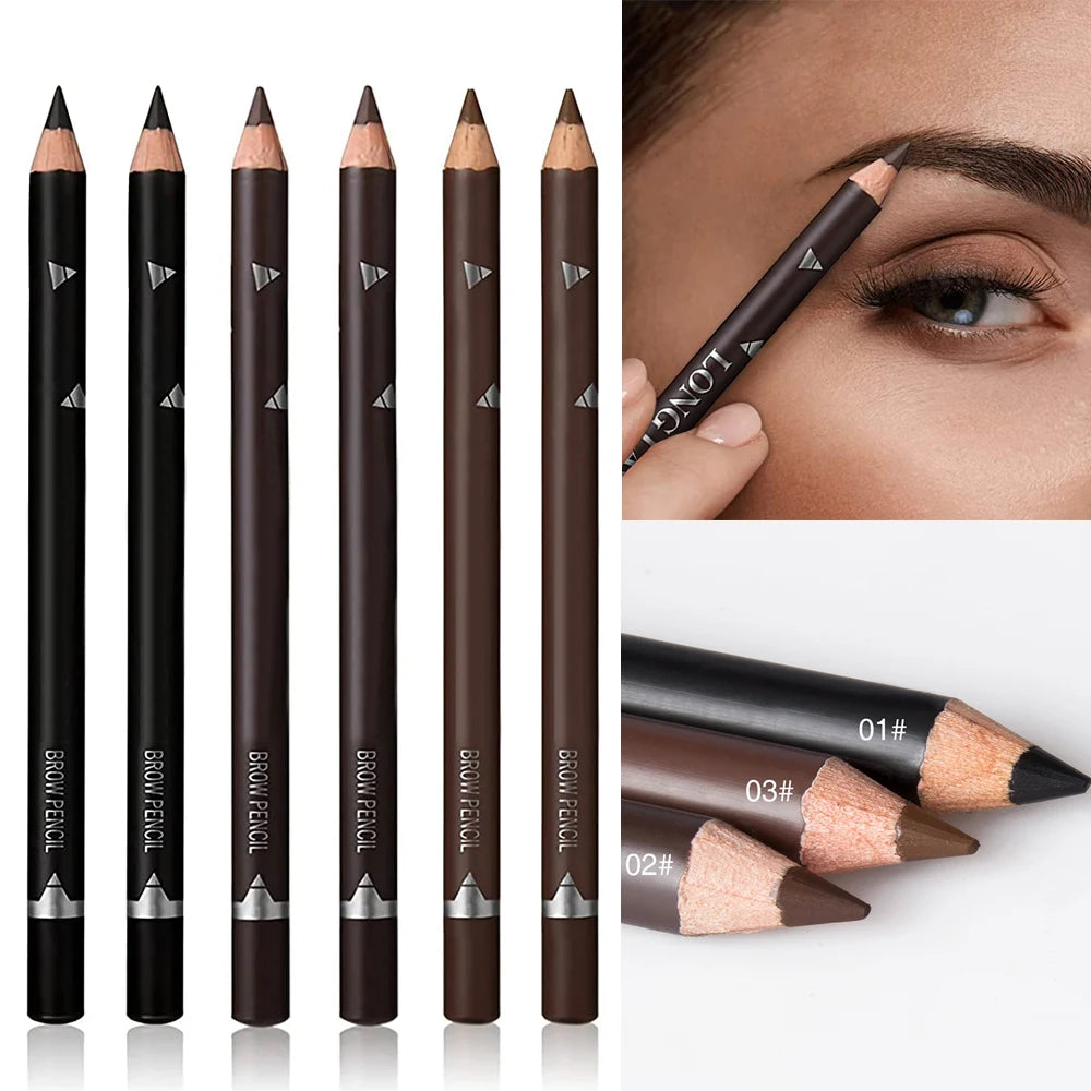 6/12Pcs Eye Brow Pencil Waterproof Professional Women Eye Makeup Pen