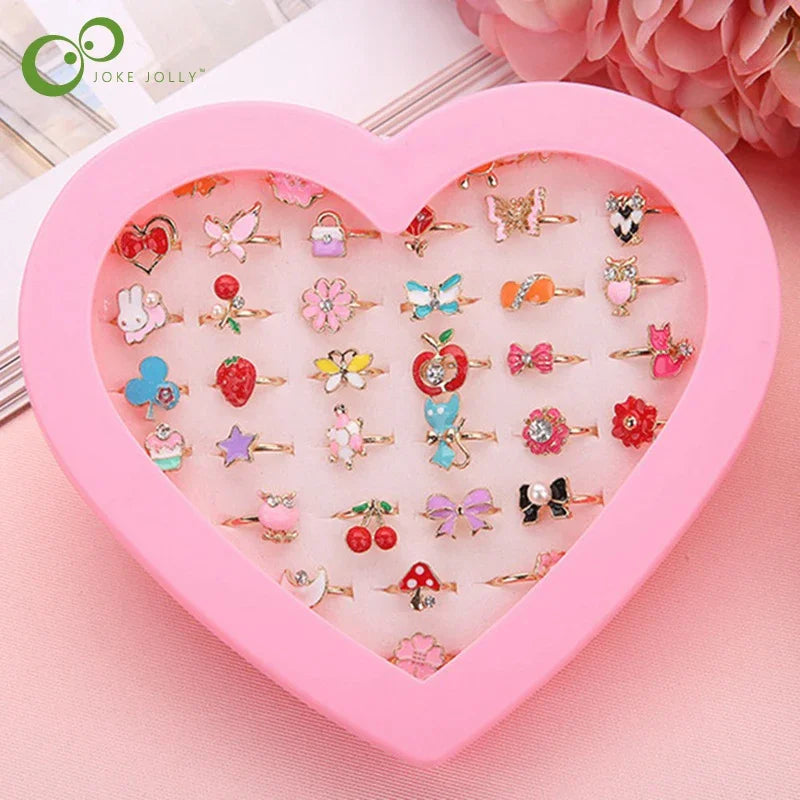 10/20/36 pcs Cute Adjustable Rings