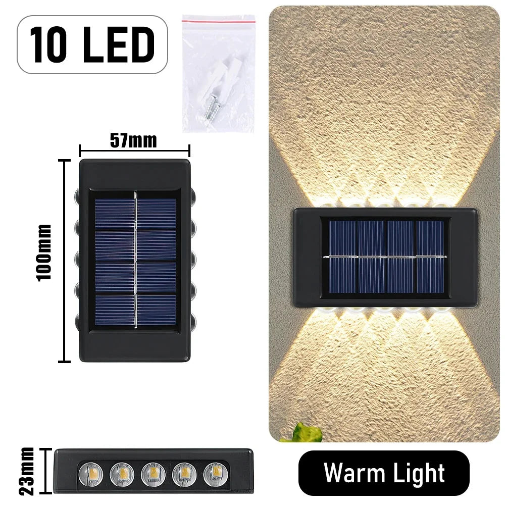 10/8/6/4LED Solar Wall Lamp