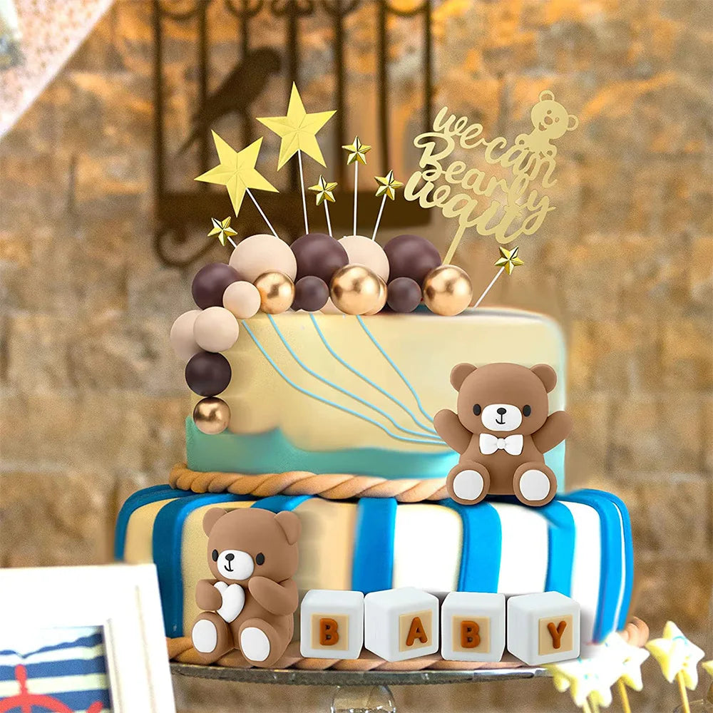 Bear Cake Toppers Mini Bear Cake Decorations