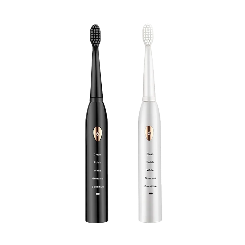 Black White Classic Acoustic Electric Toothbrush